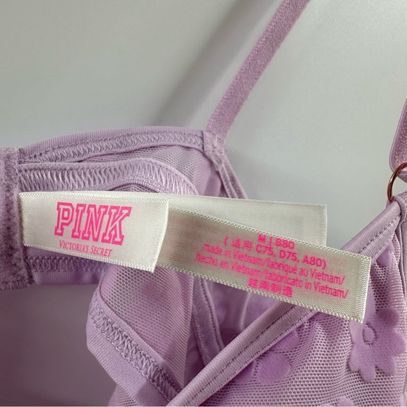 Victoria’s Secret PINK Lavender Bralette – Rose Gold Accents, Size Medium - Picture 3 of 6